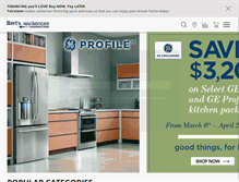 Tablet Screenshot of bertsappliances.ca